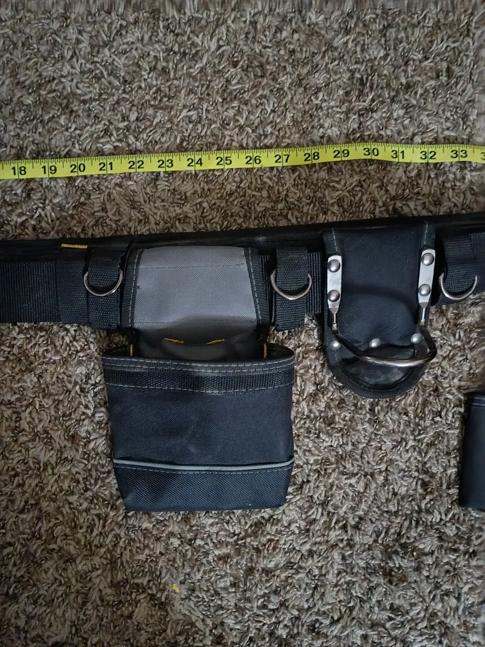 AWP Rig Black Tool Belt with Multiple Pouches